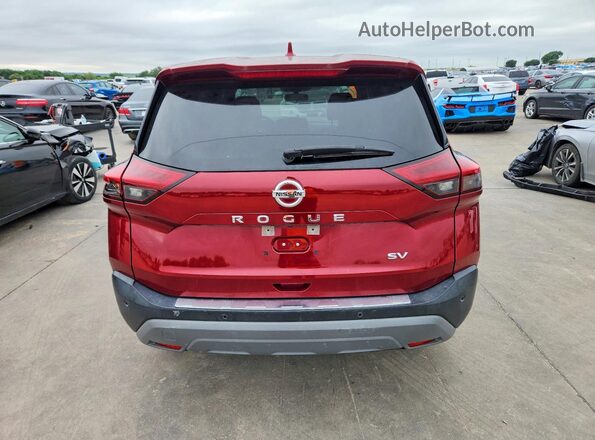 JN8AT3BA4MW003574 2021 NISSAN ROGUE Red Rear view