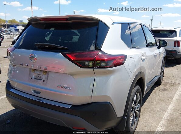 JN8AT3BB1MW204356 2021 NISSAN ROGUE Silver Հետևի աջ