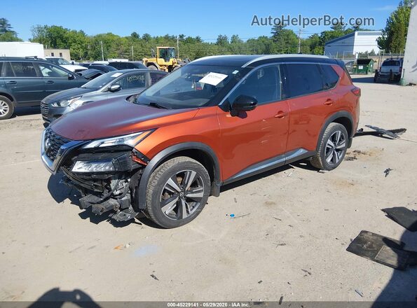 JN8AT3CBXMW200174 2021 NISSAN ROGUE Orange Передня ліва чверть