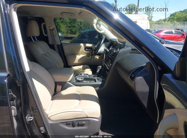 JN8AY2AD2M9660718 2021 NISSAN ARMADA Black წინა სალონის ხედი