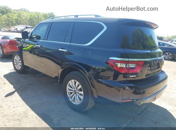JN8AY2AD2M9660718 2021 NISSAN ARMADA Black უკანა მარცხენა