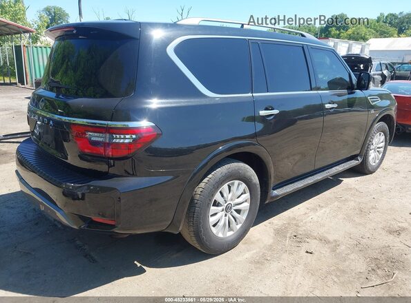 JN8AY2AD2M9660718 2021 NISSAN ARMADA Black უკანა მარჯვენა