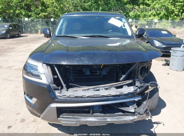 JN8AY2AD2M9660718 2021 NISSAN ARMADA Black უკანა სალონის ხედი