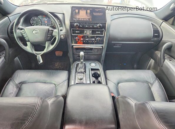 JN8AY2BA8M9374912 2021 NISSAN ARMADA Black Առջևի վահանակի տեսք