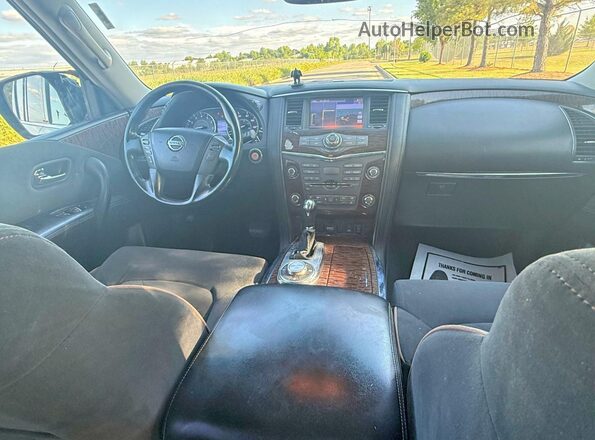 JN8AY2NC0H9506693 2017 NISSAN ARMADA Gray Widok zestawu wskaźników