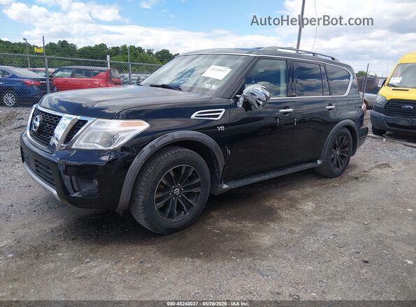 JN8AY2NE3H9702211 2017 NISSAN ARMADA Black Vista tres cuartos delantera izquierda