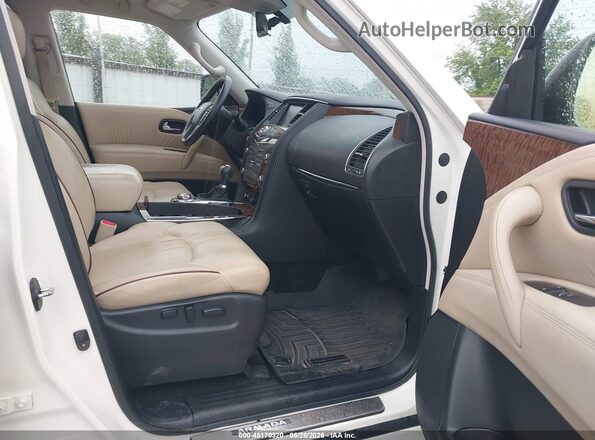 JN8AY2NE3L9780609 2020 NISSAN ARMADA Белый Вид салона спереди