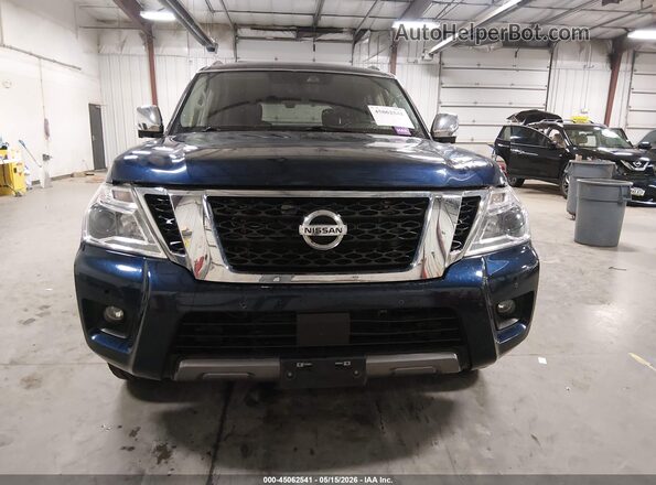 JN8AY2NE4K9756916 2019 NISSAN ARMADA Blue Вид щитка приладів