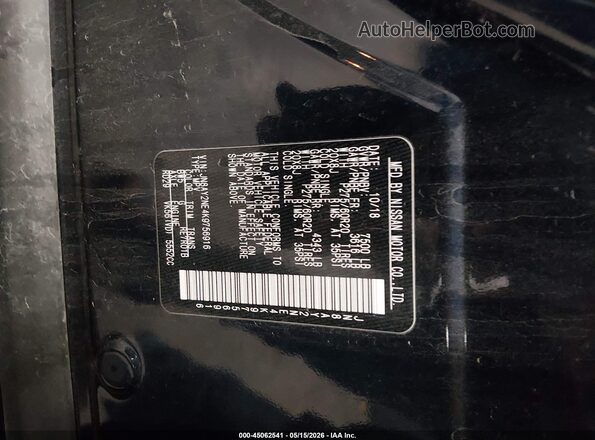 JN8AY2NE4K9756916 2019 NISSAN ARMADA Blue Вид підкапотного простору