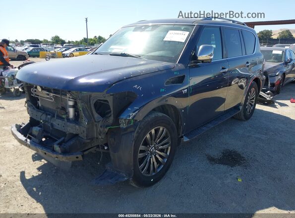 JN8AY2NE6J9734124 2018 NISSAN ARMADA Dark Blue Передня ліва чверть