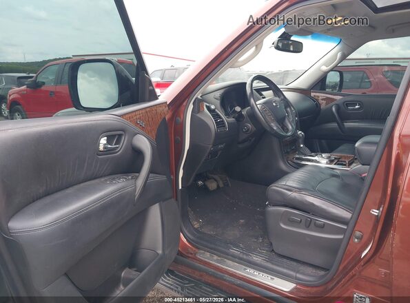 JN8AY2NE7H9706021 2017 NISSAN ARMADA Brown Widok wnętrza 360 stopni