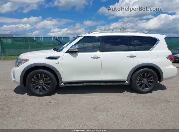 JN8AY2NE8J9733895 2018 NISSAN ARMADA Белый Панорамный вид салона 360°