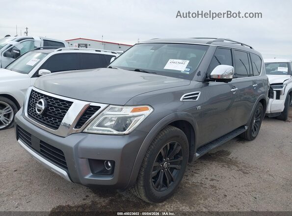 JN8AY2NF2H9304481 2017 NISSAN ARMADA Gray Передня ліва чверть