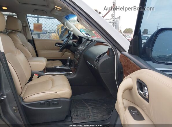 JN8AY2NF2H9304481 2017 NISSAN ARMADA Gray Вид салону спереду