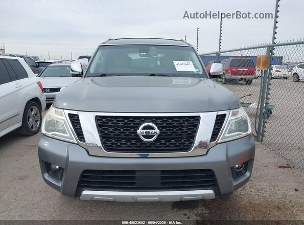 JN8AY2NF2H9304481 2017 NISSAN ARMADA Gray Вид щитка приладів