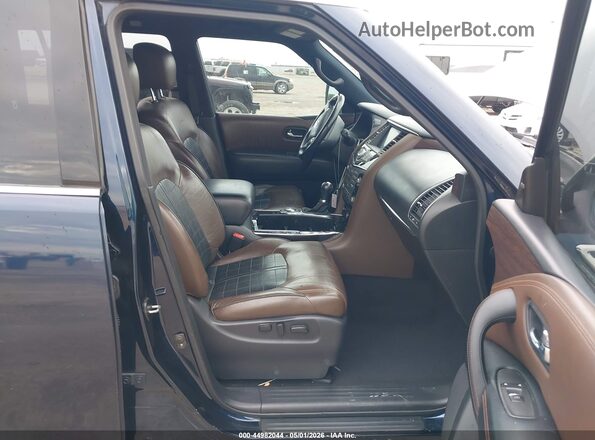 JN8AY2NF3J9332859 2018 NISSAN ARMADA Синий Вид салона спереди