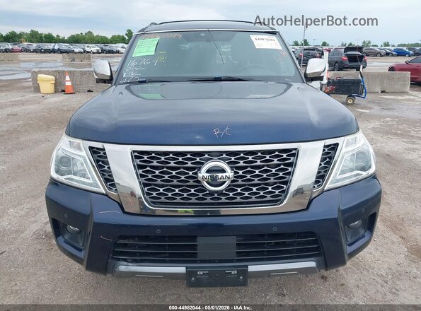 JN8AY2NF3J9332859 2018 NISSAN ARMADA Синий Вид задней части салона