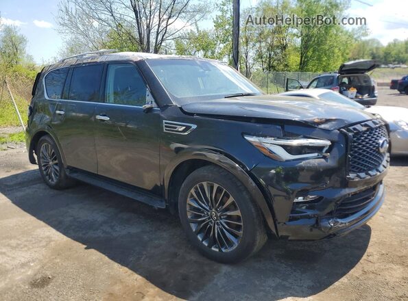 JN8AZ2AC0R9500316 2024 INFINITI QX80 Черный Передняя правая четверть