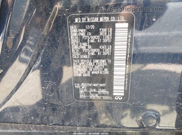 JN8AZ2AF1M9719837 2021 INFINITI QX80 Dark Blue ძრავის განყოფილების ხედი