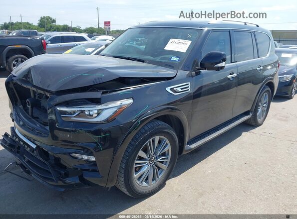 JN8AZ2AF1R9765580 2024 INFINITI QX80 Black Vista tres cuartos delantera izquierda