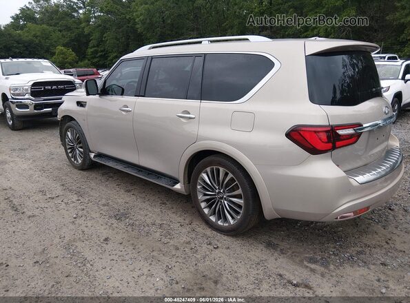 JN8AZ2NE0K9230263 2019 INFINITI QX80 Beige Rear left