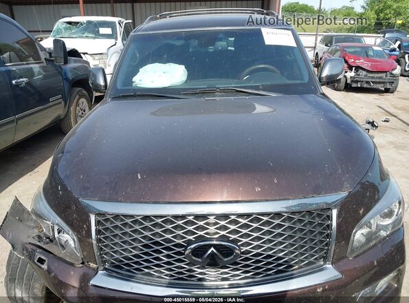 JN8AZ2NE5G9122311 2016 INFINITI QX80 Brown Rear interior view