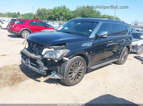 JN8AZ2NEXH9157329 2017 INFINITI QX80 Black Vista tres cuartos delantera izquierda