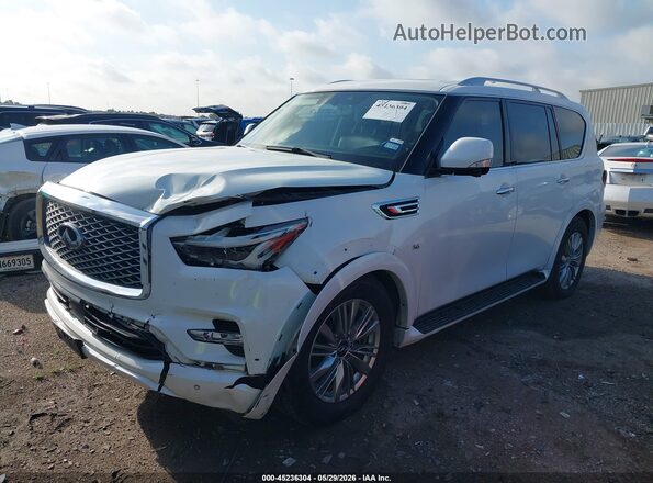 JN8AZ2NF3K9683740 2019 INFINITI QX80 White Vista tres cuartos delantera izquierda
