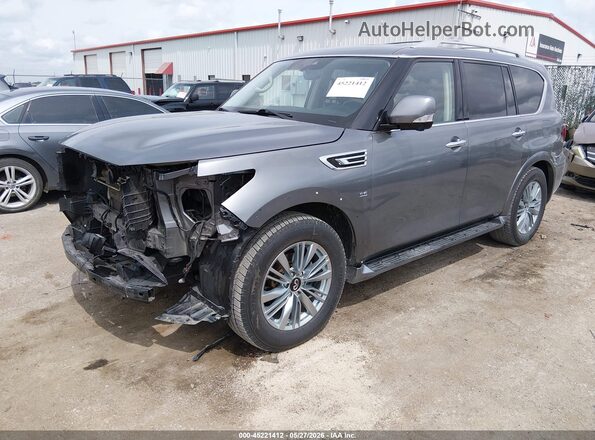 JN8AZ2NF5K9683674 2019 INFINITI QX80 Серый Передняя левая четверть