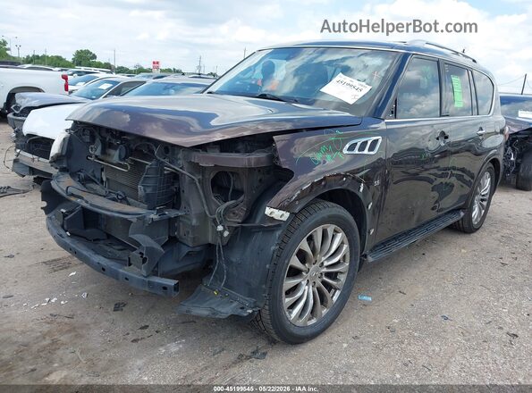 JN8AZ2NF6H9643192 2017 INFINITI QX80 Brown Vista tres cuartos delantera izquierda