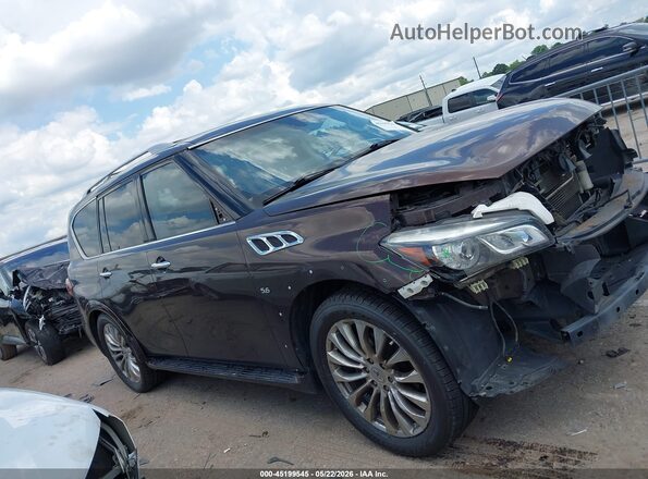 JN8AZ2NF6H9643192 2017 INFINITI QX80 Brown Vista interior trasera