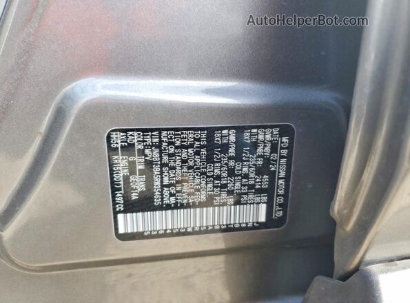 JN8BT3BA5RW354635 2024 NISSAN ROGUE Charcoal 360 interior view