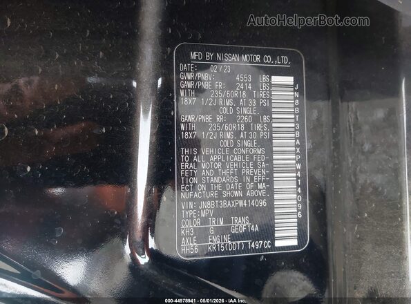 JN8BT3BAXPW414096 2023 NISSAN ROGUE Черный 