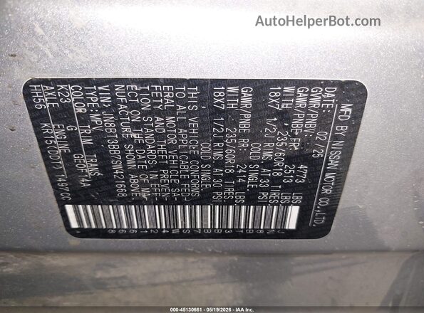 JN8BT3BB7SW421668 2025 NISSAN ROGUE Silver 