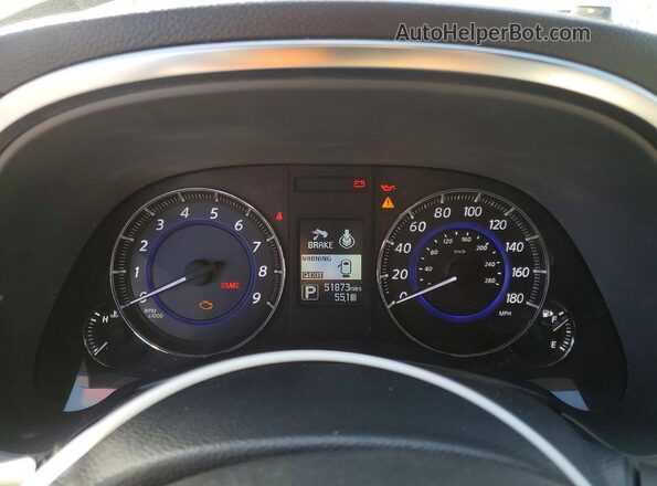 JN8CS1MU7HM140226 2017 INFINITI QX70 Белый Вид щитка приборов