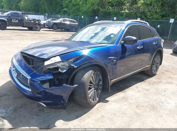 JN8CS1MU8HM143152 2017 INFINITI QX70 Синий Передняя левая четверть
