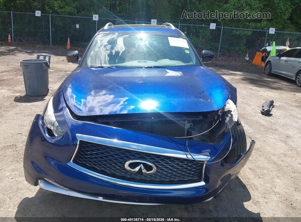 JN8CS1MU8HM143152 2017 INFINITI QX70 Синий Вид задней части салона