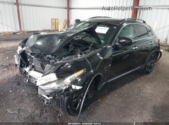 JN8CS1MW2HM412862 2017 INFINITI QX70 Black Առջևի ձախ երեք քառորդ տեսարան