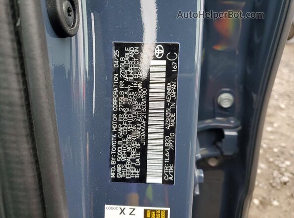 JTDAAAAF2T3038780 2026 TOYOTA CROWN Blue VIN კოდის სტიკერის ხედი