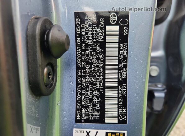 JTDB4MEE6P3010517 2023 TOYOTA COROLLA Gray ძრავის განყოფილების ხედი