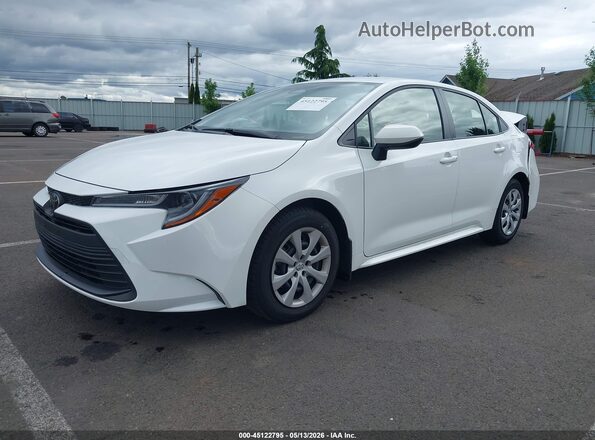 JTDB4MEE9T3037172 2026 TOYOTA COROLLA White წინა მარცხენა ხედი სამი მეოთხედიდან