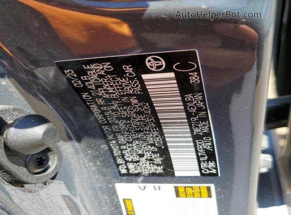 JTDBCMFE9P3014062 2023 TOYOTA COROLLA Серый Вид наклейки с VIN-кодом