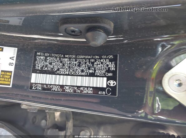 JTDBCMFEXS3084811 2025 TOYOTA COROLLA Gray Vista del compartimento del motor