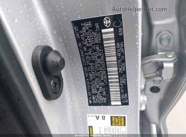 JTDBCMFEXS3096313 2025 TOYOTA COROLLA Silver ძრავის განყოფილების ხედი