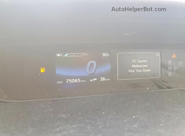 JTDBVRBD1HA003753 2017 TOYOTA MIRAI Gray Widok zestawu wskaźników