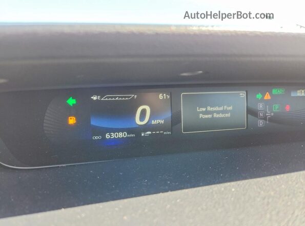 JTDBVRBD5JA004698 2018 TOYOTA MIRAI White Вид щитка приладів