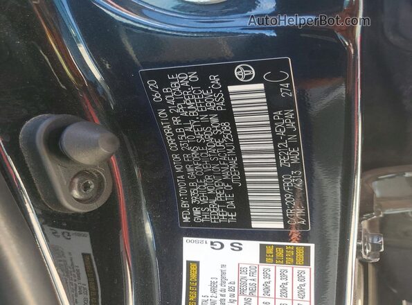 JTDEPMAE1MJ125088 2021 TOYOTA COROLLA Black 