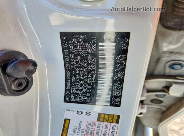 JTDEPRAE6LJ050836 2020 TOYOTA COROLLA Белый Вид подкапотного пространства
