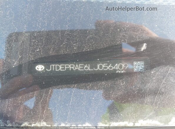 JTDEPRAE6LJ056409 2020 TOYOTA LL Red Շարժիչի բաժամունքի տեսք
