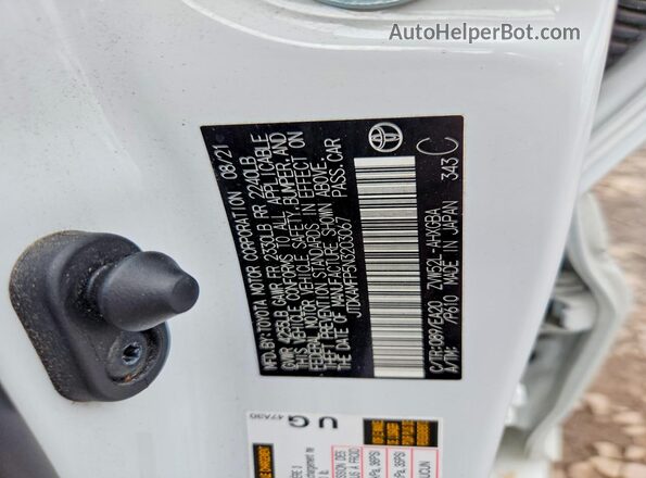 JTDKAMFP5N3203067 2022 TOYOTA PRIUS White Вид підкапотного простору